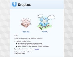marketing ejemplos de éxito que te ayudaran dropbox